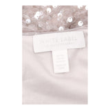 Sequin Top in Champagne Silver with Short Sleeves