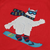 T-Shirt Long Sleeved Red Yeti Snowboarding