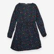 Dress Long Sleeved Navy Leaves and Woodland Animal