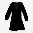 Black Wrap Party Dress Velour