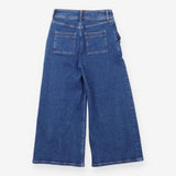 Jeans Mid Blue Wide Leg High Rise Stretch Denim
