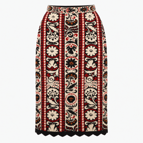Midi Knitted Tapestry Skirt