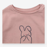 Pink Ribbed Bunny Long Sleeve
