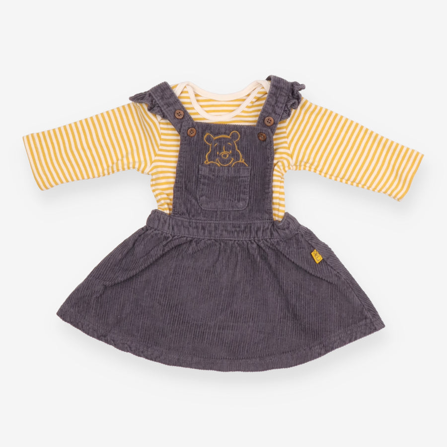 Winnie The Pooh Cord Pinafore and Bodysuit