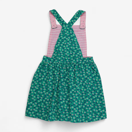 Cord Pinafore Green Floral 