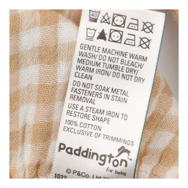 Beige gingham bodysuit paddington