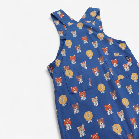 Dungarees blue tigers lions 