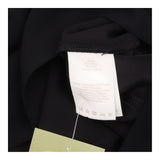 Wide Leg Jumpsuit Black Silk Blend Sheer Sleeve