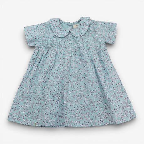 Blue Floral Collared Dress 