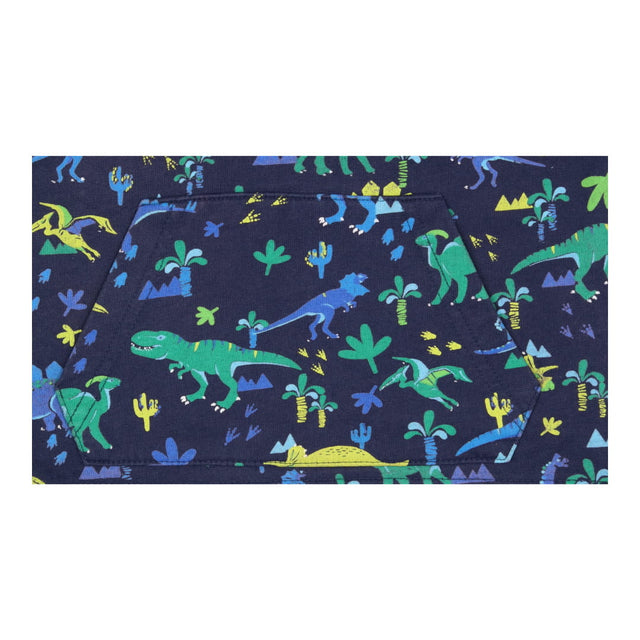 Hoodie Sweater Navy with Dinosaurs