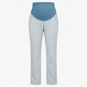 Maternity Trousers Blue White Stripe Organic Cotto