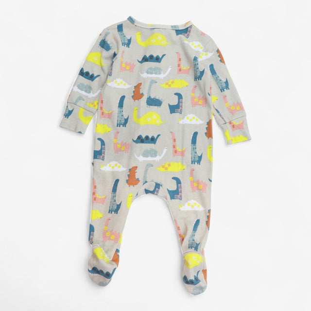 Zip sleepsuit stone dino print