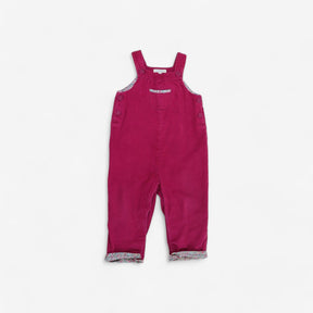 Pink Cord Ditsy Dungarees