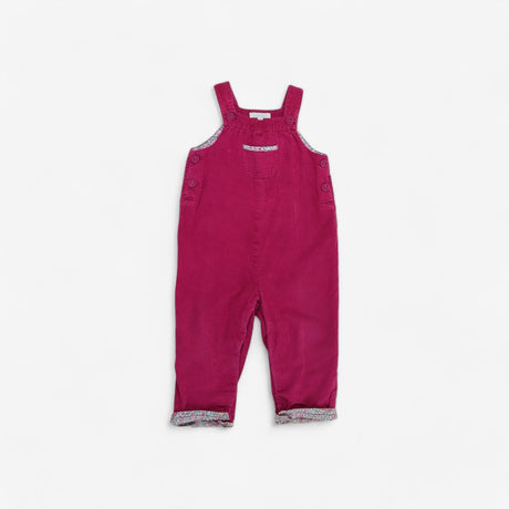 Pink Cord Ditsy Dungarees