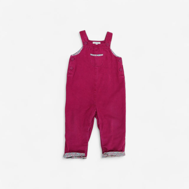 Pink Cord Ditsy Dungarees