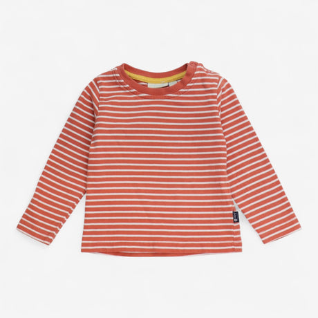 T-shirt Long Sleeve Orange with Yellow neck