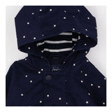 Raincoat Navy Star Fleece Lined