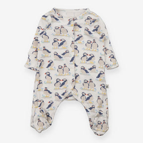 White puffin sleepsuit