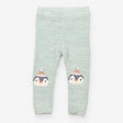 Knit Leggings Mint Penguins