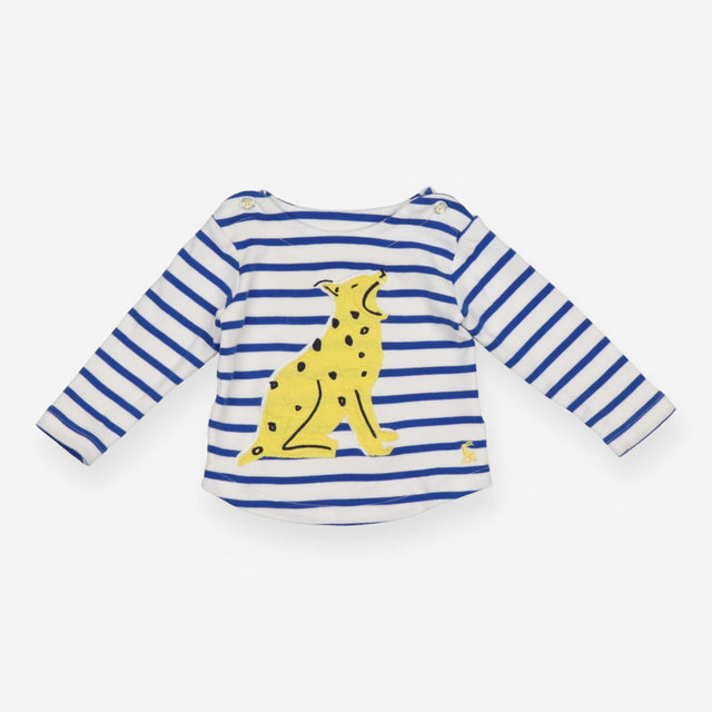 Tee long Sleeve Blue and White Strips with Lynx an