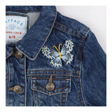 Denim jacket blue butterflies