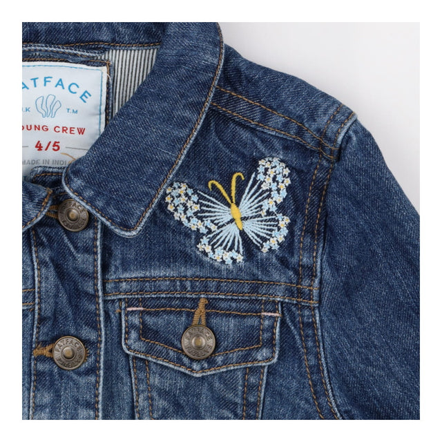 Denim jacket blue butterflies