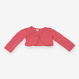 Bolero pink scalloped with flower buttons