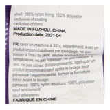 Raincoat purple green zip