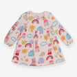 Dress LS texture Peppa Pig cream