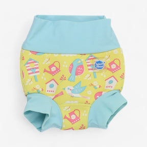 Yellow Birdy house swim nappy 