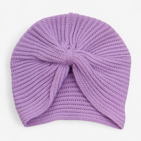 Hat Knitted Turban Purple