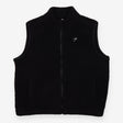 Gilet Black Sherpa Fleece Teddy Zip Front