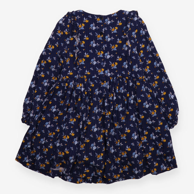 Dress Long Sleeve Floral Navy
