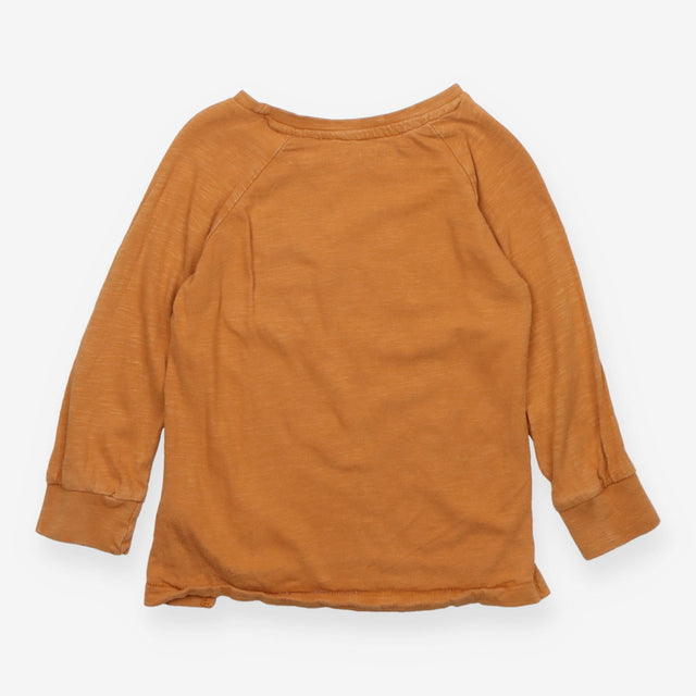 T-Shirt Long Sleeve Brown with Pocket