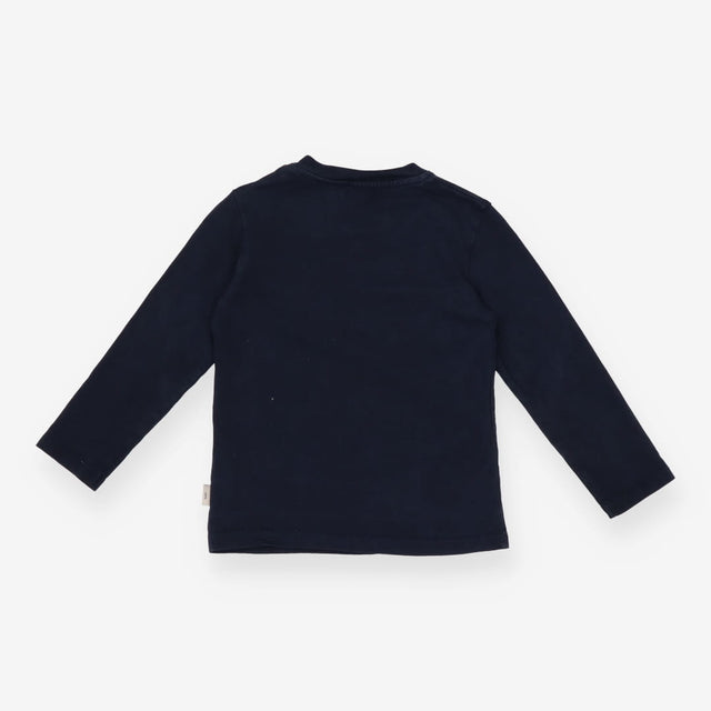 T-shirt long sleeve navy dinosaur