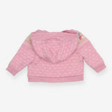 Pink Knit Cardigan with Ducks