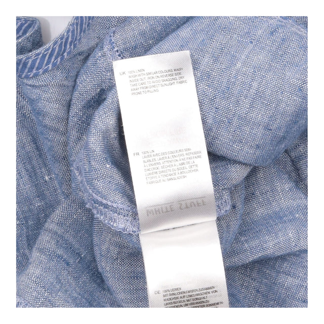 Dungarees Chambray Blue Pure Linen Cropped