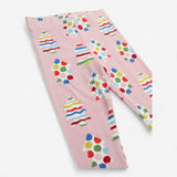 Leggings Pink with Multicoloured Christmas Trees