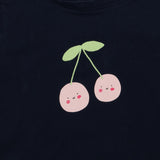 Navy Cherry Print T-shirt