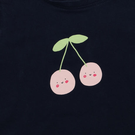 Navy Cherry Print T-shirt