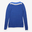 Blue 90% Wool 10% Cashmere Long Sleeve Boat Neck J