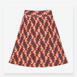 Skirt Midi Fig Fruit Print A Line Viscose
