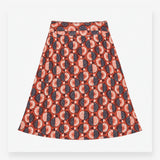 Skirt Midi Fig Fruit Print A Line Viscose