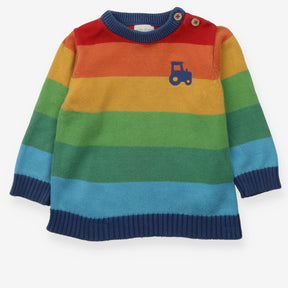Sweater striped tractor