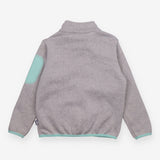 Light Fleece jacket Grey marl with Pink Zipped and