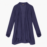 Navy Blue Lightweight Open Front Longline Cardigan