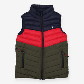 Gilet Padded - Navy Red and Green