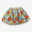 Pleated bright flower skirt