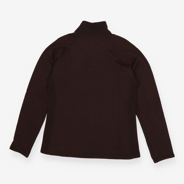 Icebreaker merino wool 1/4 zip sweater brown