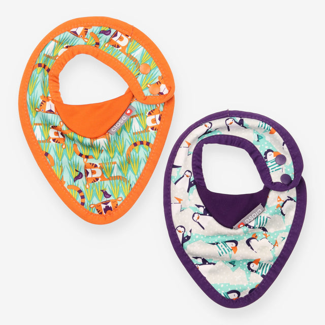 Bib Orange with Tigers and Birds